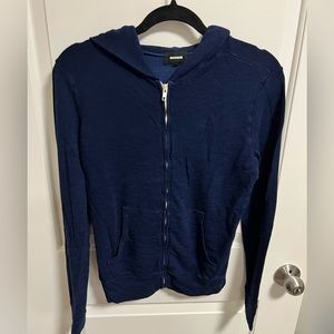Monrow blue zip up